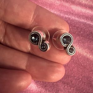 Brighton bangle bracelet & pierced earrings with Swarovski crystals